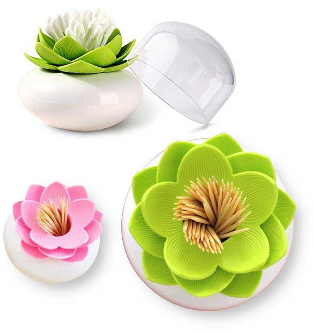 Porte-coton-tige Lotus, organiseur de rangement pour cure-dents