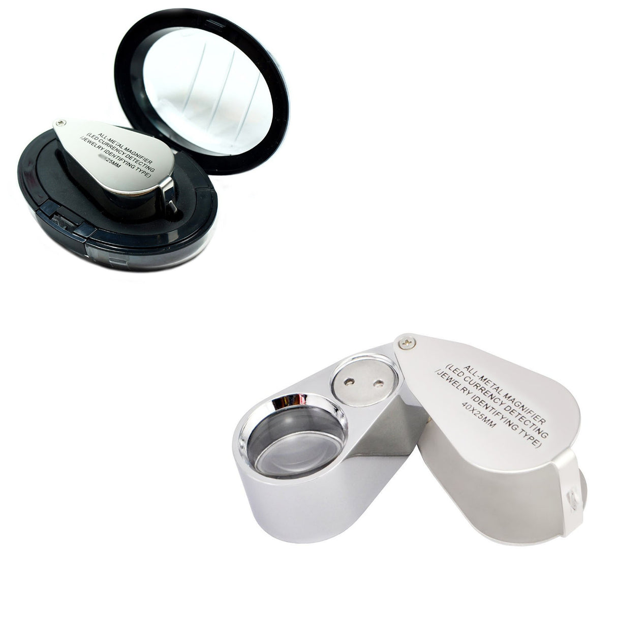 Loupe de bijouterie éclairée par LED 40x, 25 mm
