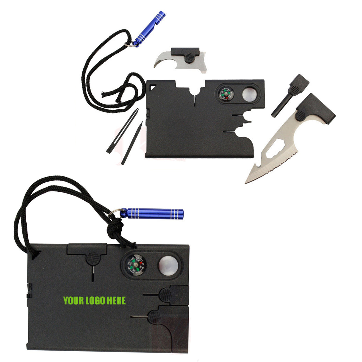 Couteau de camping multifonctionnel, outil de survie pour carte de crédit