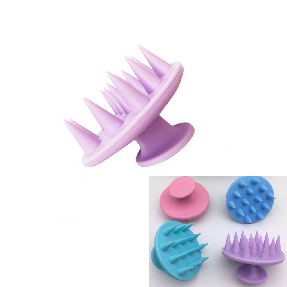 Brosse à shampoing massante en silicone pour cuir chevelu