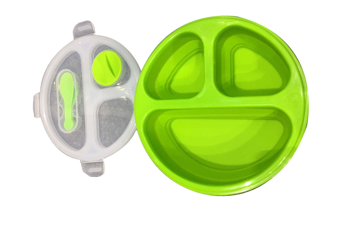 Boîte à lunch ronde pliable en silicone - Par bateau