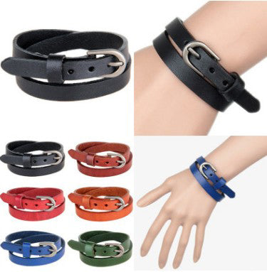 Unisex Wrap Around Leather Wristbands