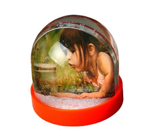 Liquid Floating Snow Globe Photo Frame - By Boat