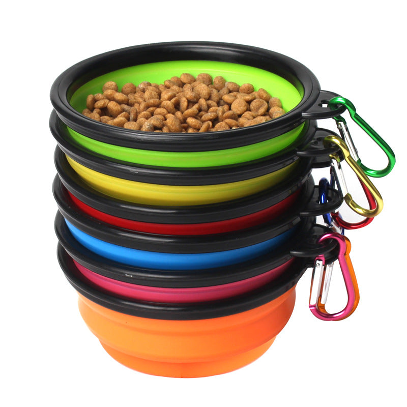 350ml Outdoor Folding Pet Silicone Bowl