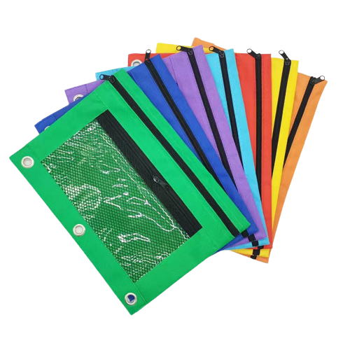 Estuche para lápices con cremallera y ventana