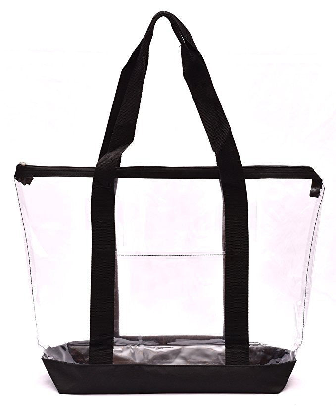 Sac fourre-tout transparent à fermeture éclair