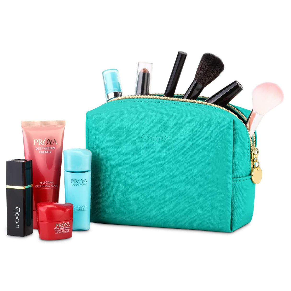 Trousse à maquillage en cuir synthétique