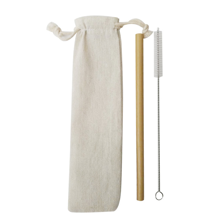 Pailles et brosse en bambou