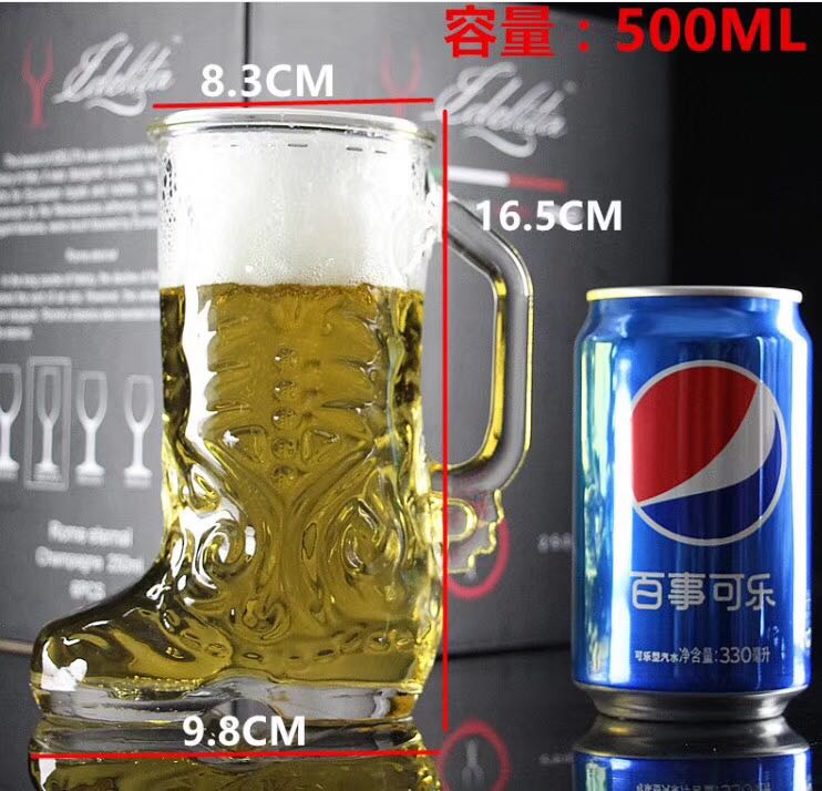 Chopes à bière Cowboy Boot 500 ml