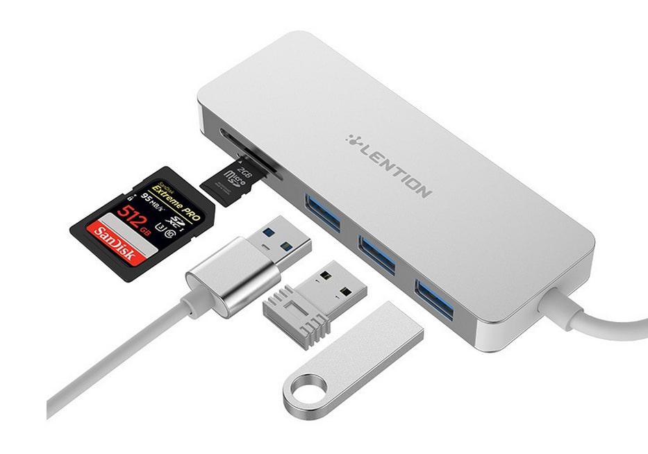 Usb 3.0 Type C Combo Hub With Sd Card Reader