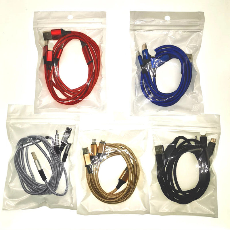 Câble de chargement de téléphone portable trois en un