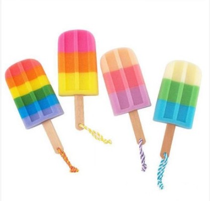 Éponge de bain en forme de sucette glacée