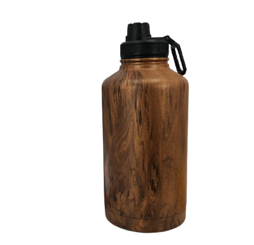 Bouteille d'eau en acier inoxydable couleur bois de 940 ml