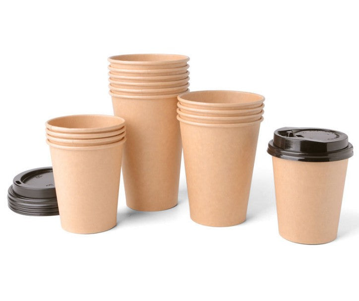 12 Oz. Kraft Paper With Lid