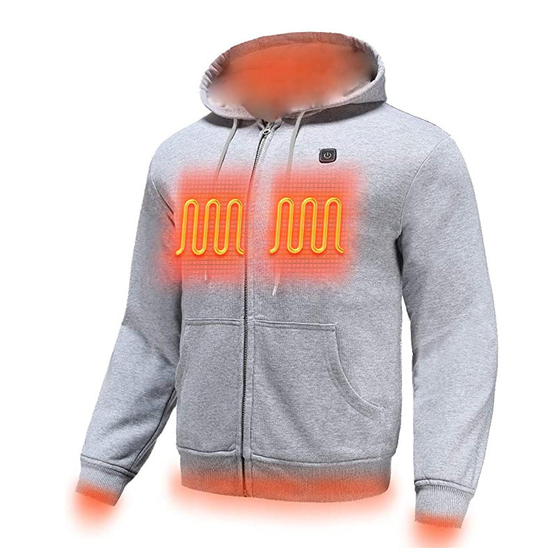 Veste à capuche chauffante USB