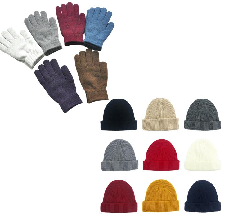 Bonnet et gants pour adulte