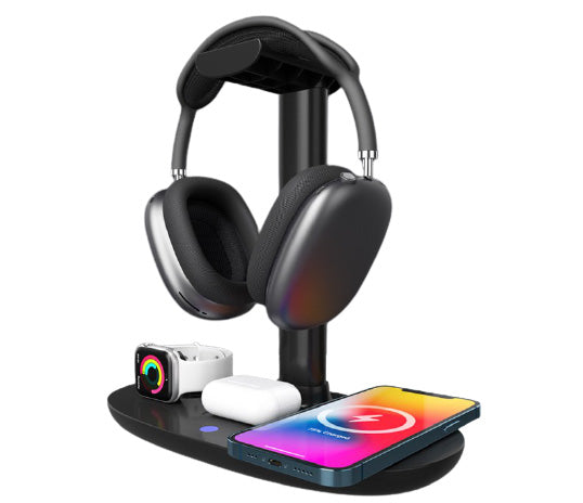 4 In 1 Headphone Stand Wireless Charger