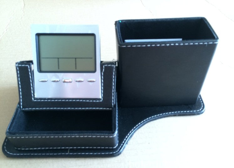 Pot à stylos en cuir PU