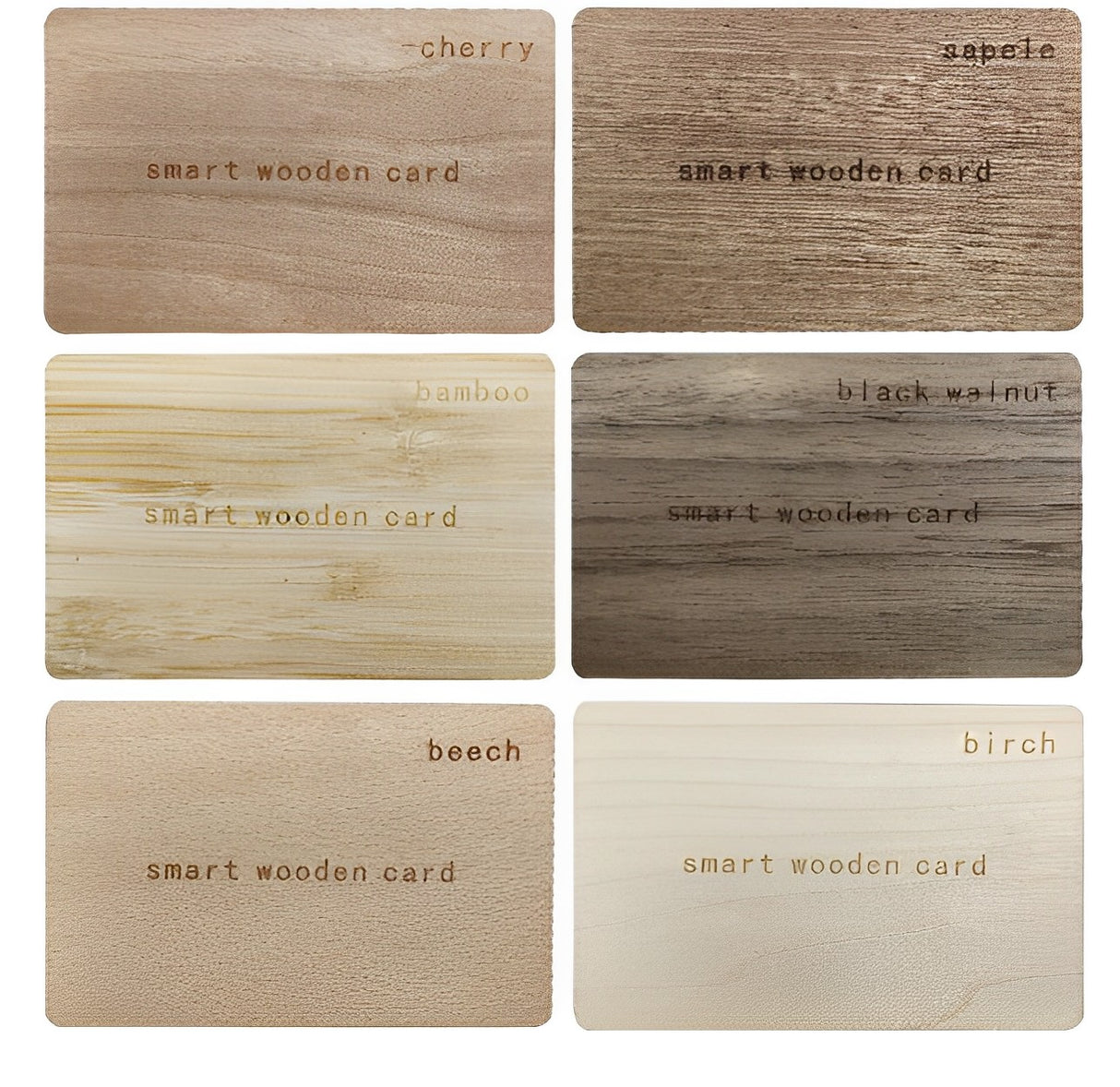 Carte de visite en bois NFC