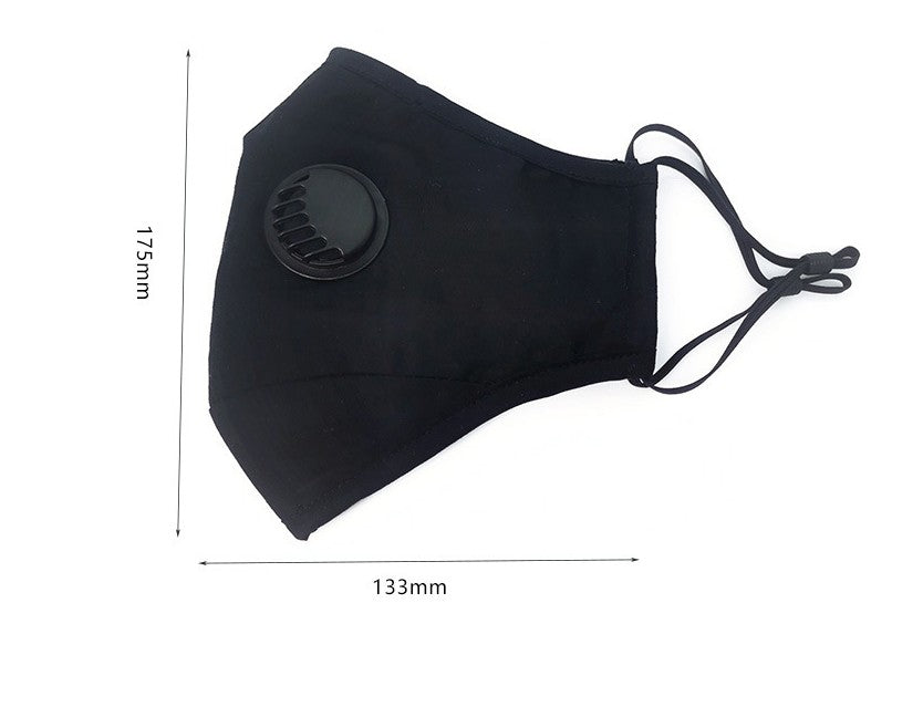 Masque en coton 3 plis avec valve respiratoire