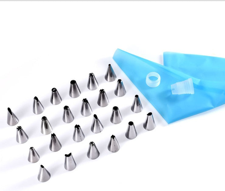 Ensemble de 24 douilles en silicone pour décoration de pâtisserie