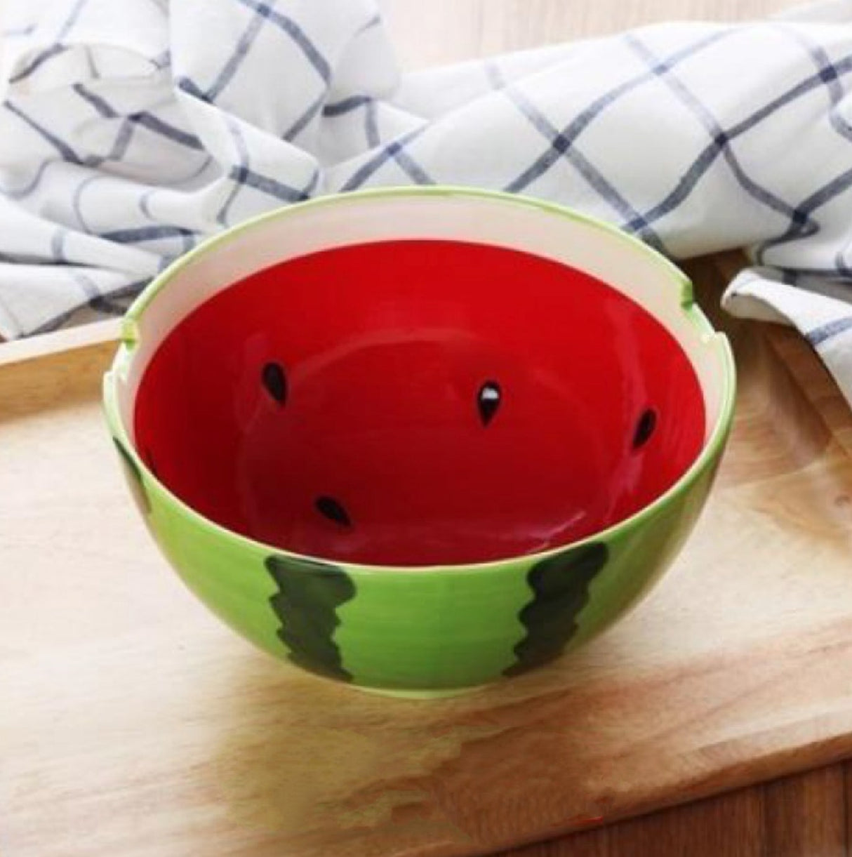 Bol à nouilles en céramique à la pastèque