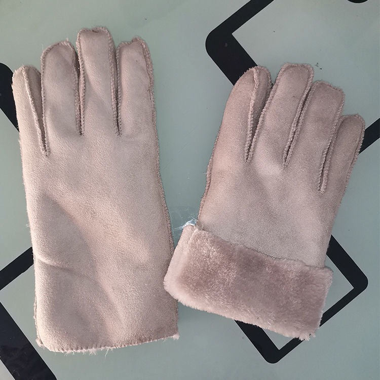 Gants de cyclisme en fausse fourrure