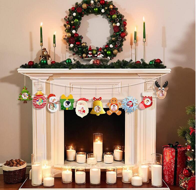 Ornements de cadre photo en bois