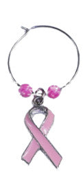 Perles de ruban rose pour la sensibilisation au cancer du sein