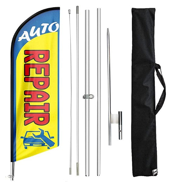 Kit de pavillon à vent aileron de requin 10' - Double face