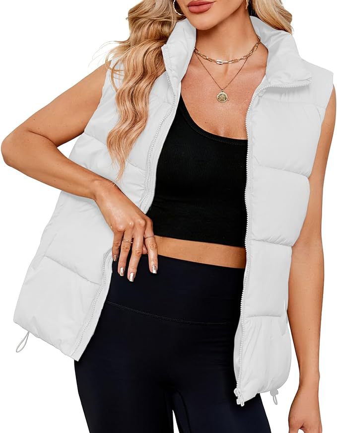 Gilet mi-long en duvet de coton