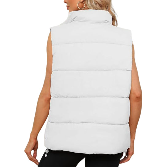 Gilet mi-long en duvet de coton