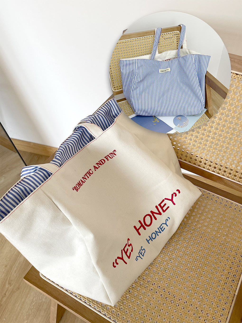 Sac fourre-tout réversible de grande capacité