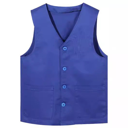 Twill Flat Button Work Vest