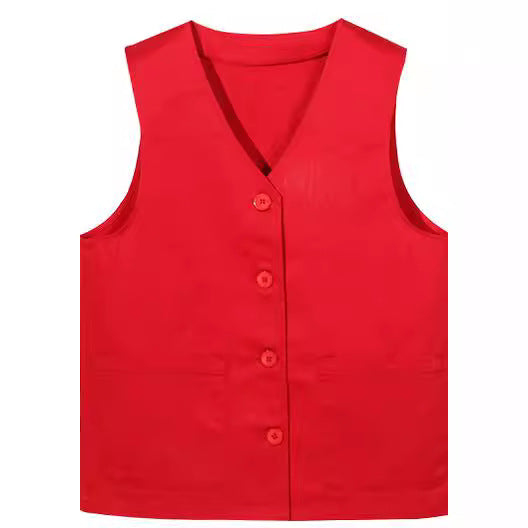 Twill Flat Button Work Vest