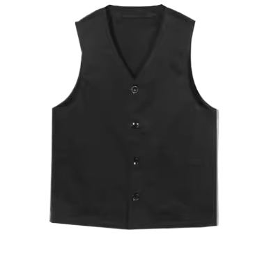 Twill Flat Button Work Vest