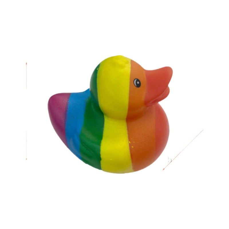Canard en caoutchouc arc-en-ciel