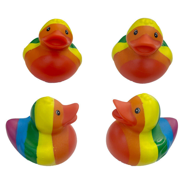 Canard en caoutchouc arc-en-ciel