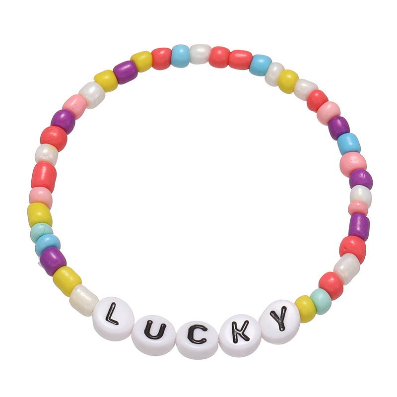 Bracelet de perles lettres de 20 cm