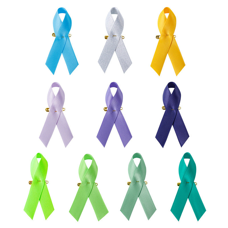 Ruban de satin avec épingle et carte en papier de 6 pouces