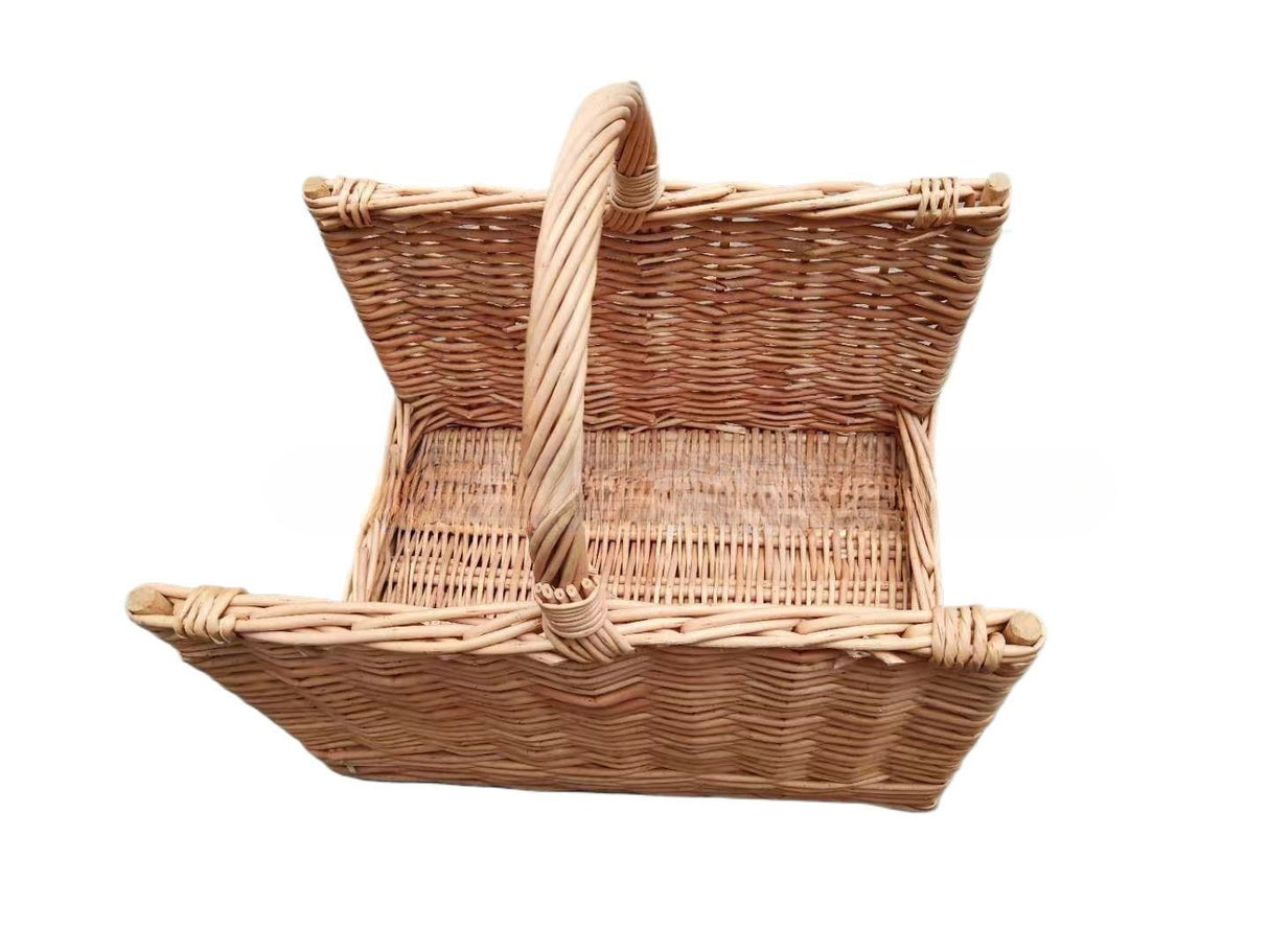 Panier à bois de chauffage en osier tressé