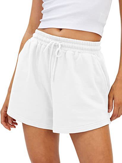 Short de survêtement taille haute pour femme