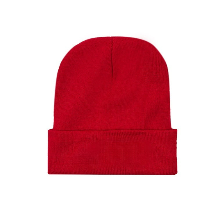 Bonnet en laine tricotée lisse