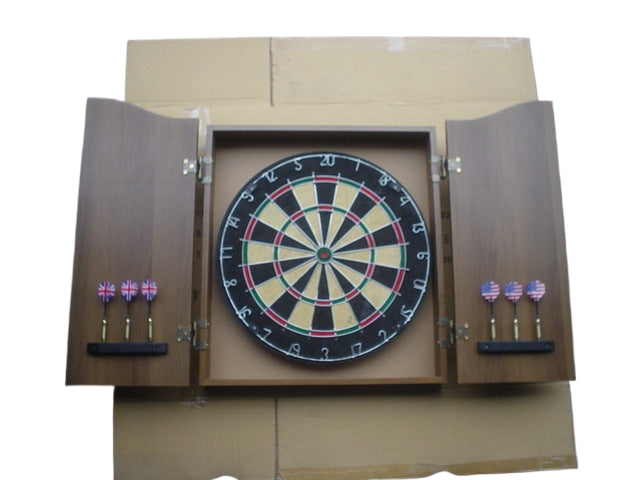 Cible de fléchettes en soies avec armoire de luxe