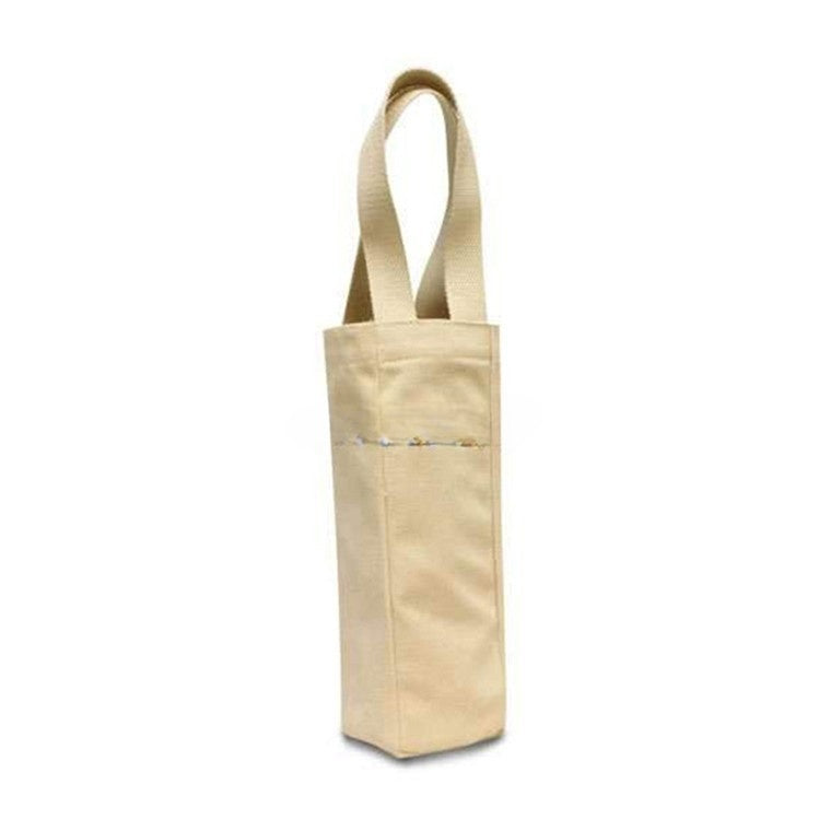 Sac à vin simple en coton de 12 oz