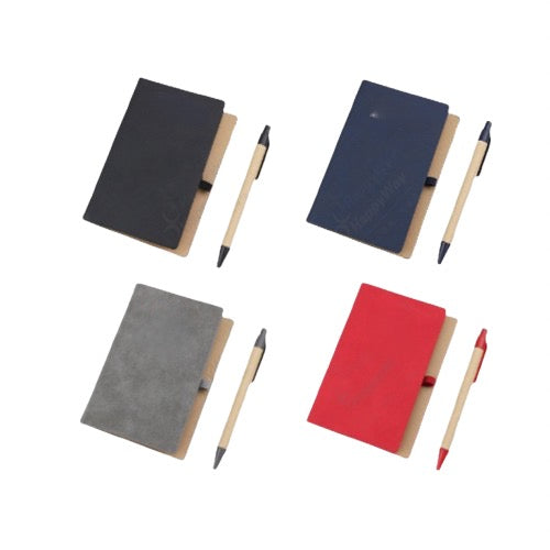 Carnet de notes format A6 en PU avec stylo