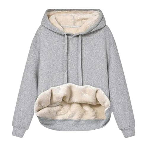 Sweat à capuche en velours pour femme
