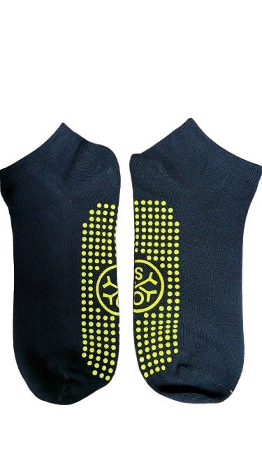 Chaussettes antidérapantes à pois avec carte en papier