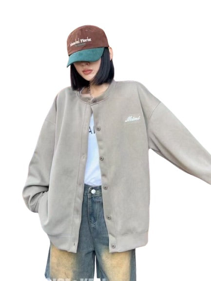 Veste bomber cardigan à boutons