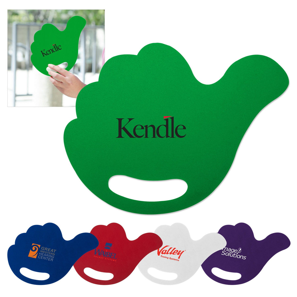 Éventail à main avec pouce levé